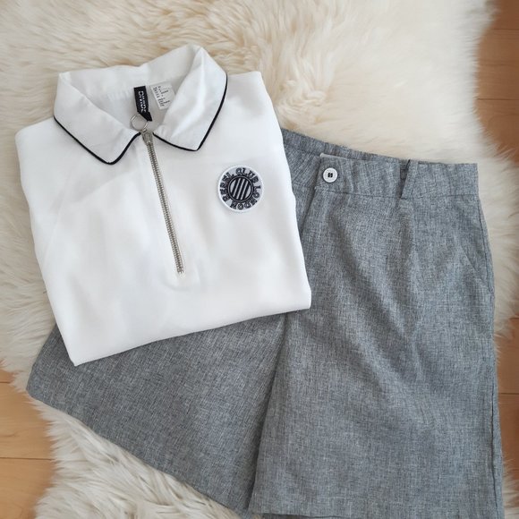 Forever 21 viscose collared short sleeve top S/P - Picture 13 of 14